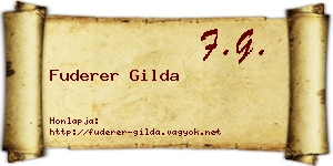 Fuderer Gilda névjegykártya